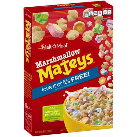 MALT O MEAL Malt O Meal Marshmallow Mateys Cereal 11.3 oz. Box, PK16 10808
